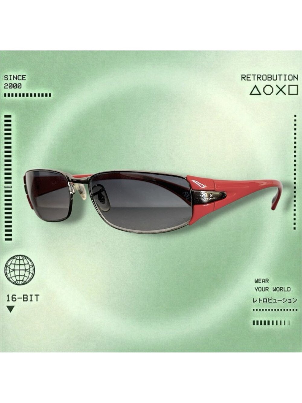 Ray Ban RD3261 Wrap Sunglasses Red